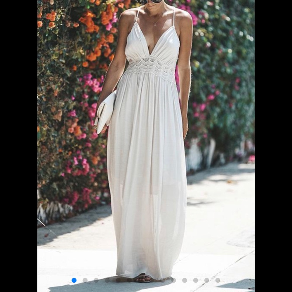 White Lace Maxi Dress